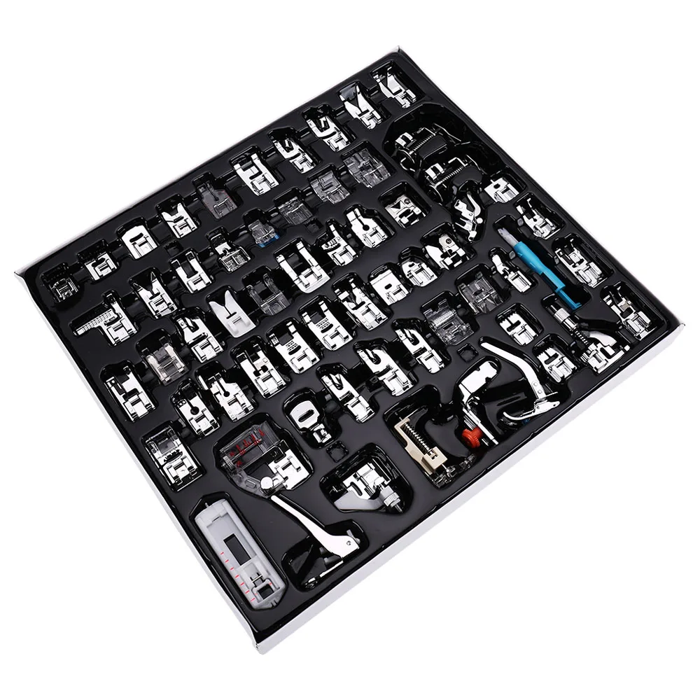 11-82pcs/Set Sewing Machine Presser Foot Press For Brother Singer Kit Braiding Blind Stitch OverLock Zipper Ruler Parts 3