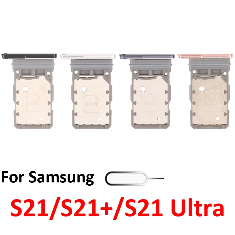 Samsung Galaxy S21 Series SIM Card Tray Holder - Black/Silver