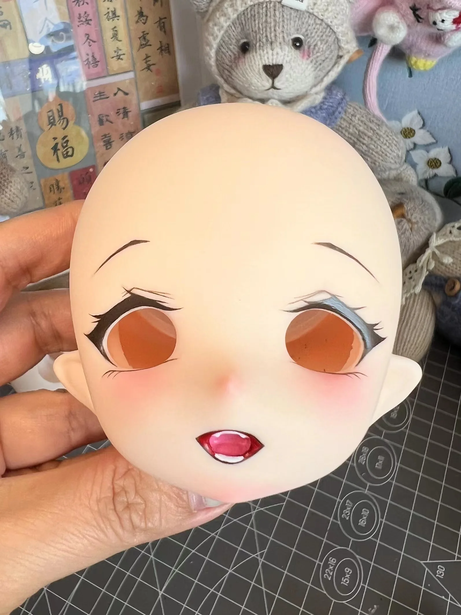 Customized Faceup for Doll's Head, Supports Makeup in The Image, As Well As Other Makeup Options (no Doll, No Doll's Eyeball)