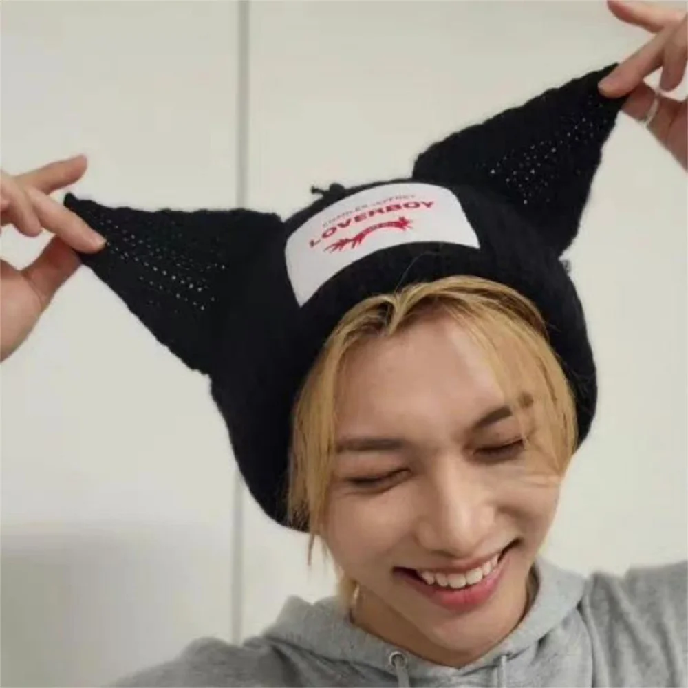 

Kpop Stray Kids HyunJin Hendery Same Beanies WAYV Leeknow Knitted Hat Fashion Cute Cap LoverBoy Casual Headgear