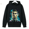 2024 Kids Casual Hoodie for Boys & Girls – Ronaldo Print, Ages 2-14, Spring/Autumn Fashion Sweatshirt 3