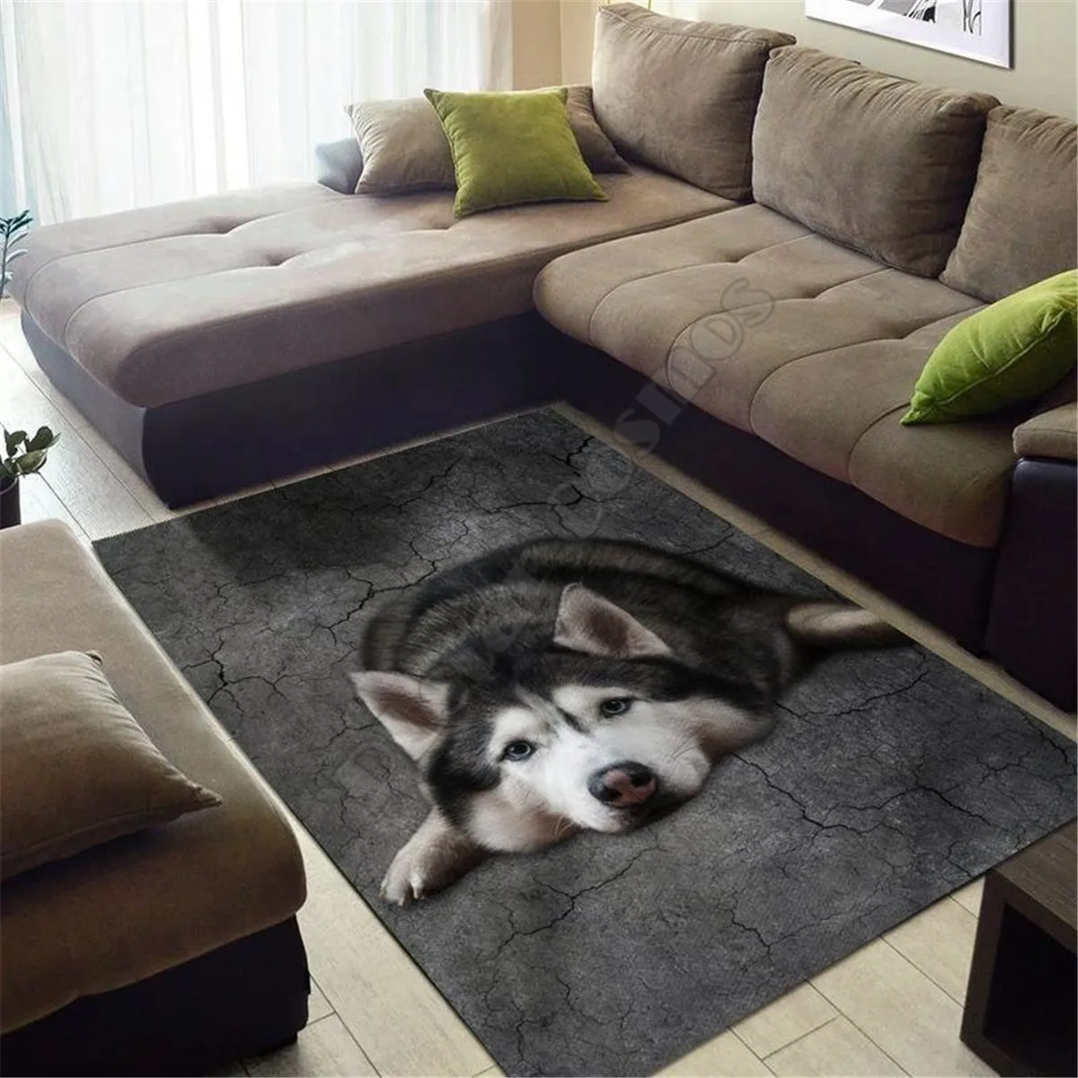 Cute Dog Doormat Flannel Anti-skid Absorbent Soft Floor Rug Carpet Bedroom Mat 