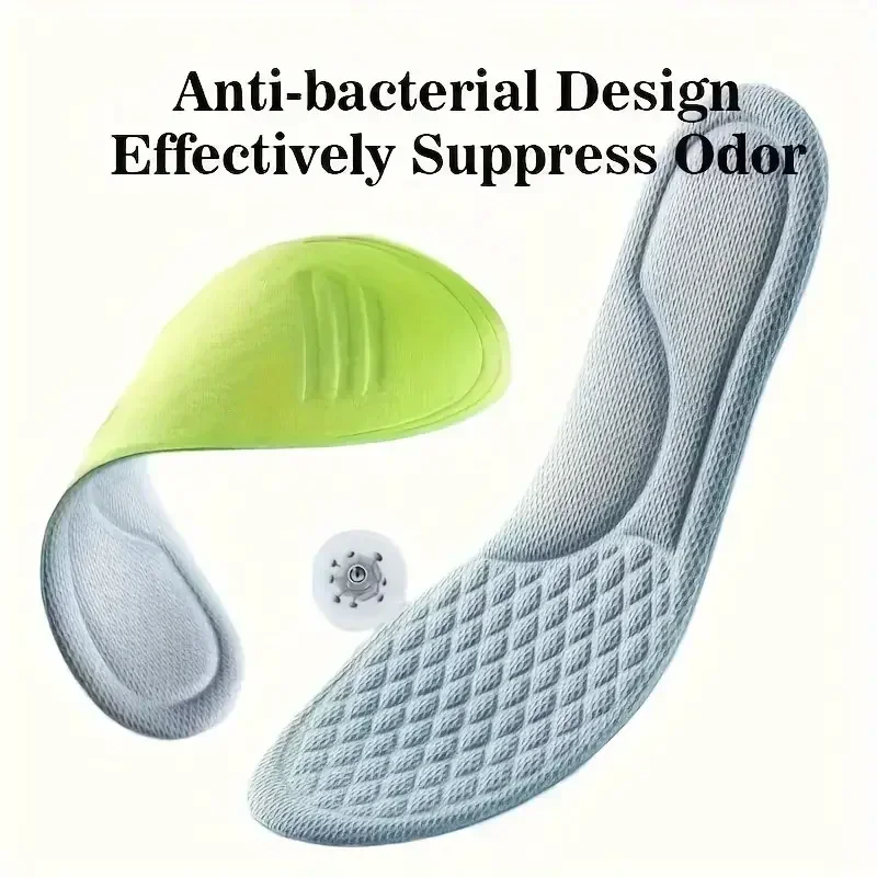 Sport Insoles 1pair 5D Sports Insoles invisible inner raised insole for male and female comfort with soft sole and full cushion for shock