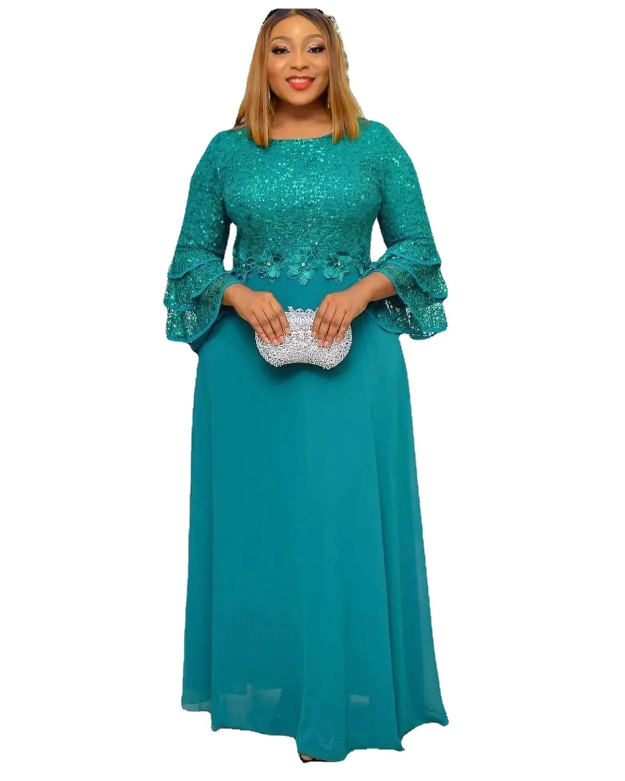 African Dress L-3XL African Dresses for Women Spring Autumn Polyester Long Dress