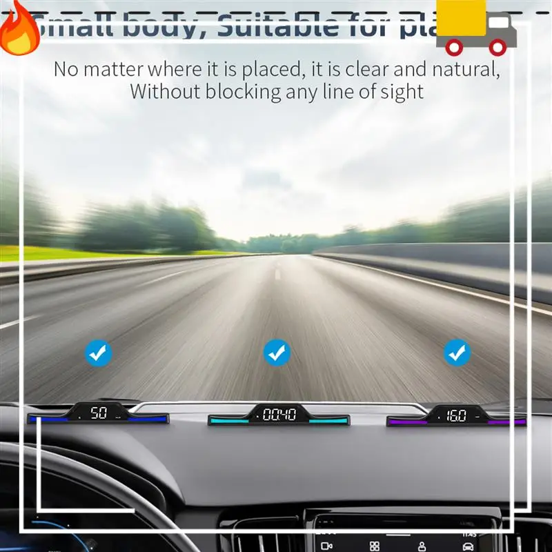 G15 HUD Head-Up Display GPS Speeding Alarm Driving Speed Car Display Universal Parts Accessories