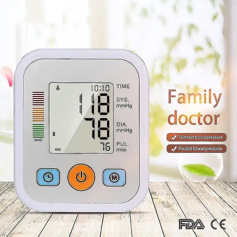 Blood Pressure Monitor Digital Sphygmomanometer Bp Monitors Electronic Tonometer Arm Cuff BPM Tensiometer