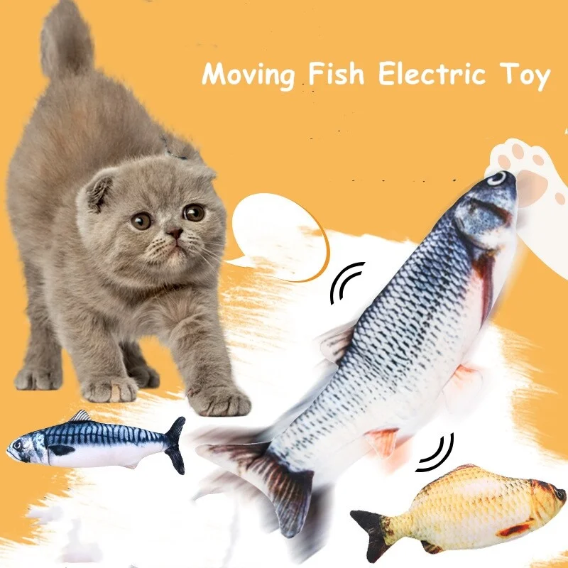 

Pet Cat Toy Simulation Electric Fish Usb Charge Pet Interactive Toy Funny Cats Chewing Playing Supplies Cat Electric Fish Toy