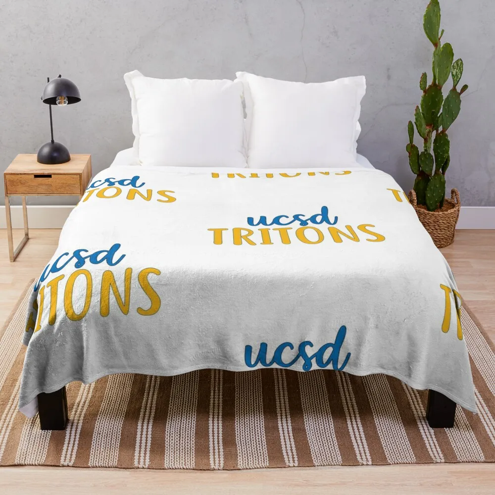 

UCSD Tritons Throw Blanket Flannel Fabric christmas gifts Nap Blankets