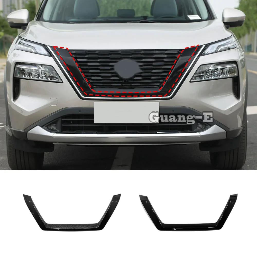 Per Nissan X-Trail Xtrail Rogue 2021 2022 2023 Car Protect Detector Abs Trim Front Up Head Griglia Griglia Griglia Pannello Adesivo Cornice