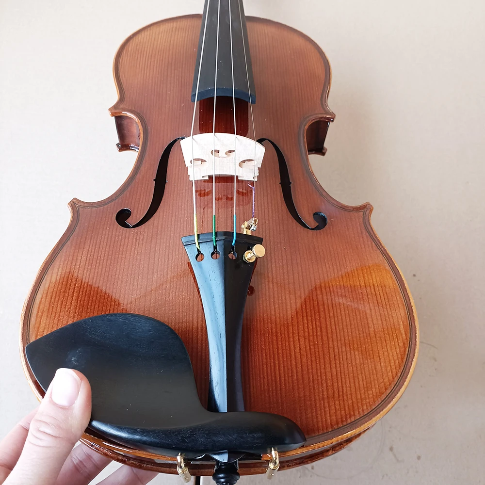 Stradivarius Handmade natural tiger patterned maple violin set 4/4 Violin beginner professional Musical Instruments with case