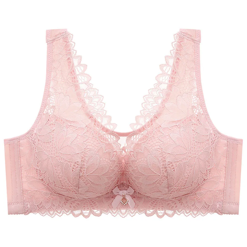 Training Bras Plus Size Lace Bralette Gather Effect Comfortable Secure Design Side Fat Control Modesty