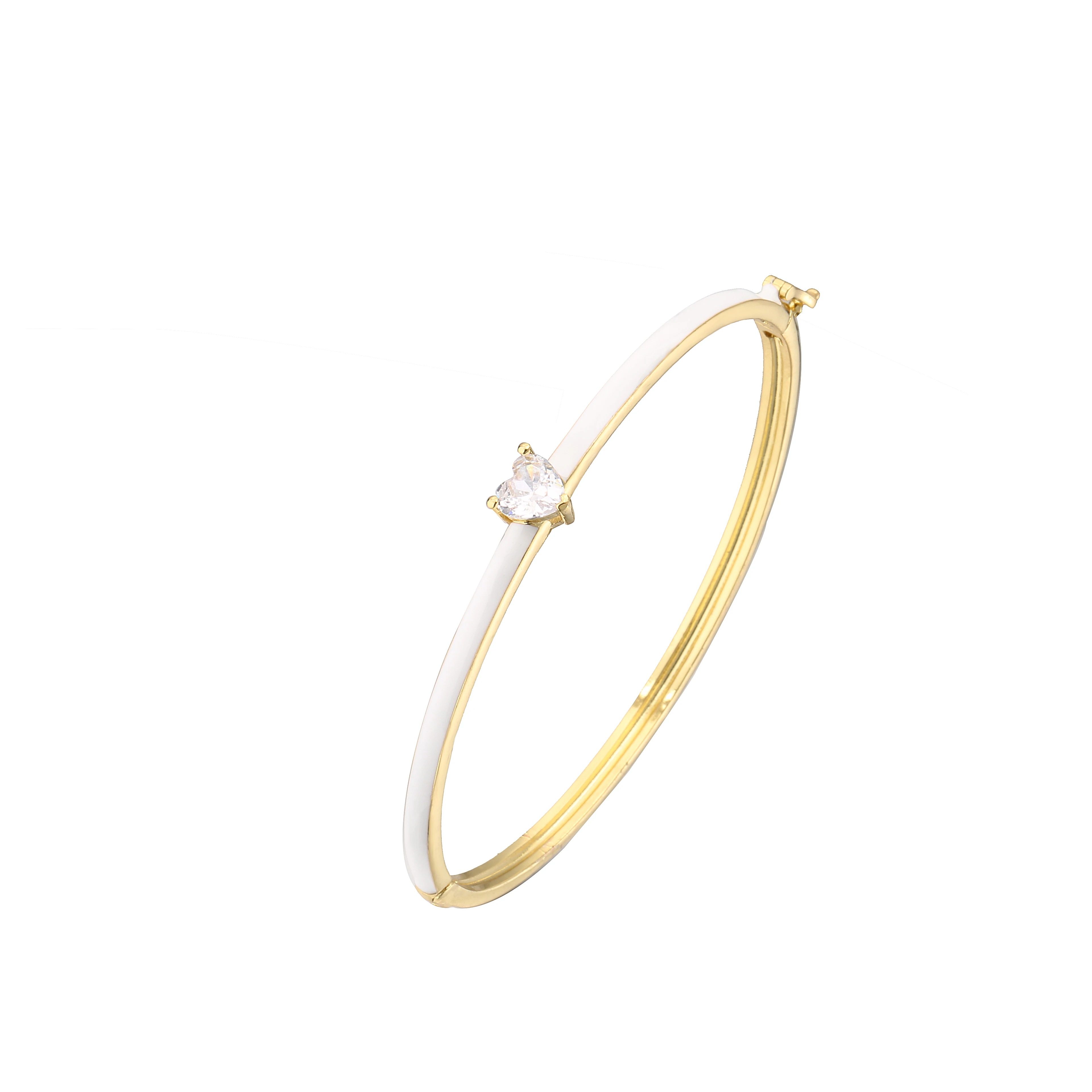 HECHENG, Love Heart Bangle Candy Bracelet for Women Rose Neon Green Enamel Bracelet, Gold Color Infinity Jewelry wholesale 6