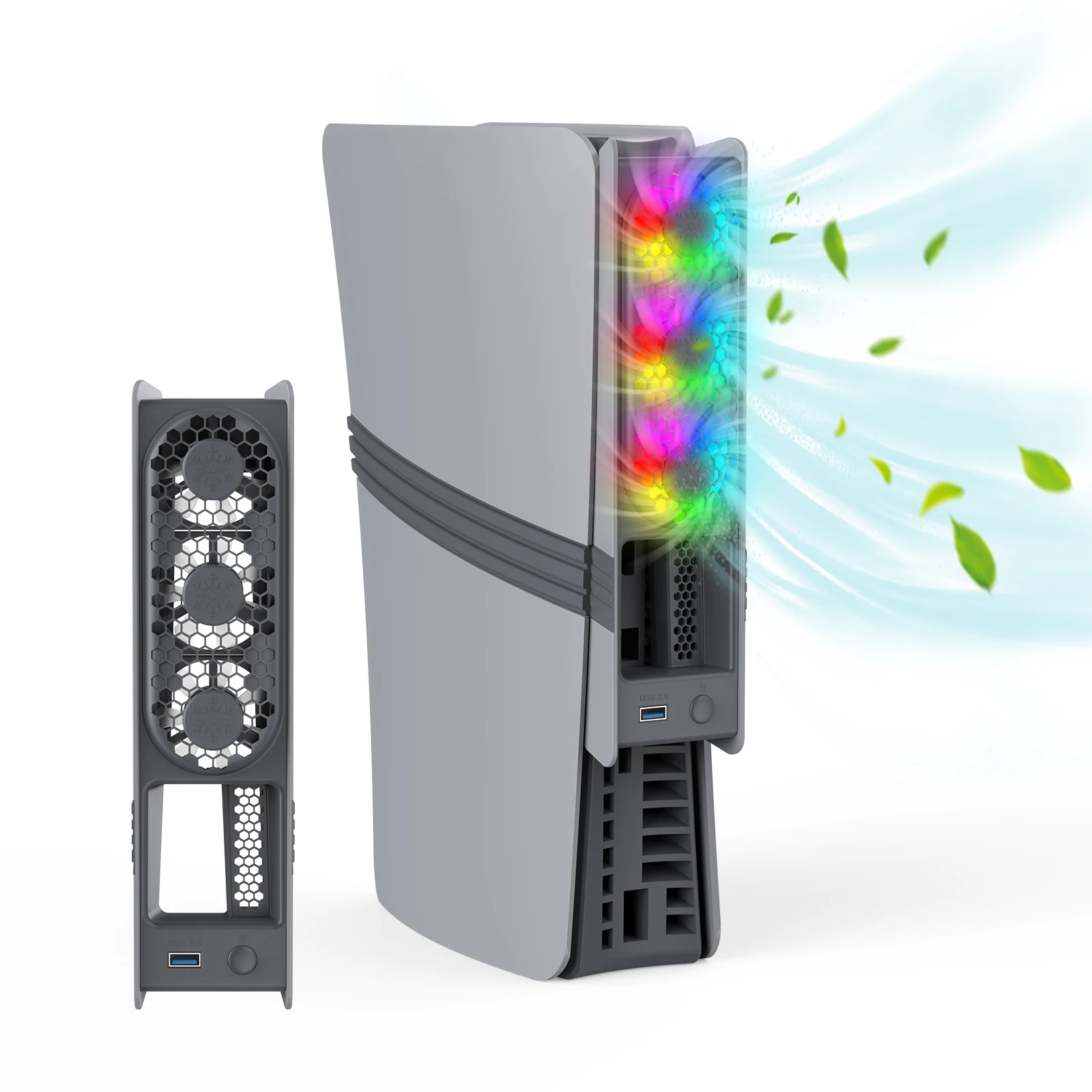 For PS5 Pro/PS5 Slim Cooling Fan External Fan Cooler Fans for 5 Pro/Slim Disc & Digital Edition