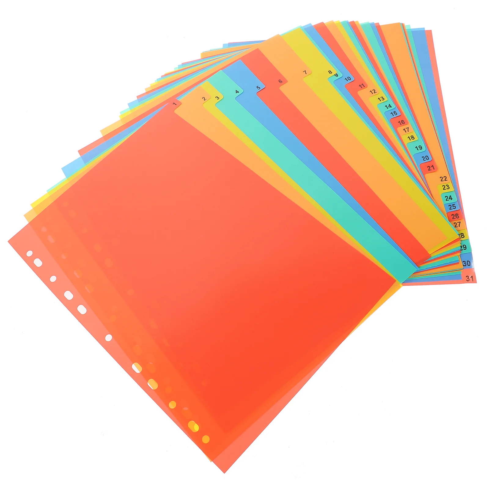 

A4 Index Divider File Folders Colored Office Page Markers Dividers For Pluggable Notebook Pvc Plastic Tabs