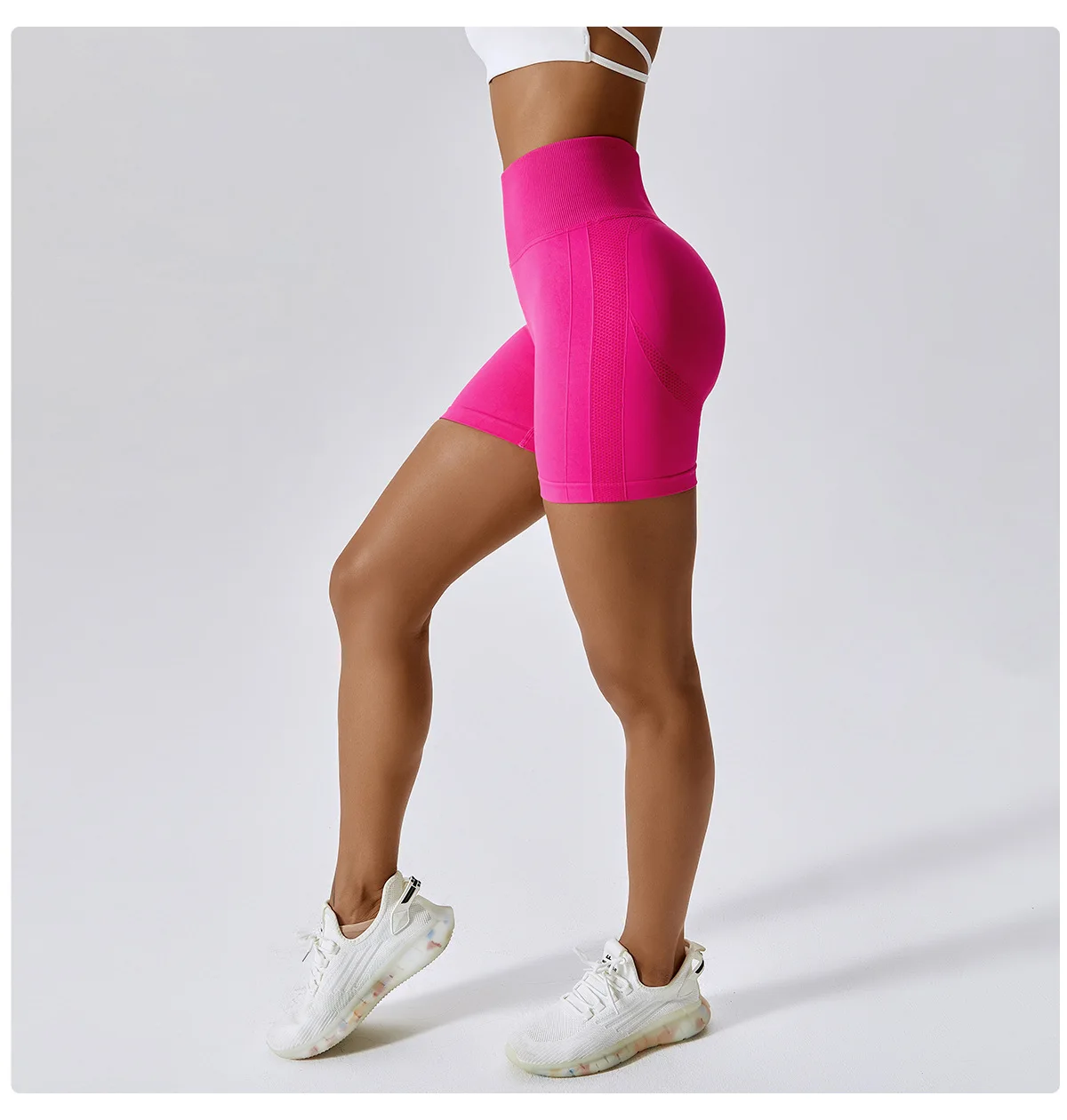 Pantaloncini da donna Pantaloncini sportivi senza cuciture per donna Ciclismo Jogging Fitness Vita alta Push Up Pantaloncini da palestra Leggings Abbigliamento da yoga da donna_voghion.com