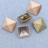 10PCS Wholesale Square Metal Buttons High-grade Sweater Coat Fashion Clothing Vintage Buttons 1