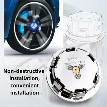 4 pz Mozzo Luci A Led Tappo Auto Illuminazione Galleggiante Centro Ruota Coperture Tappi Per VW Volkswagen golf4/6/7 toutan passat tiguan polo