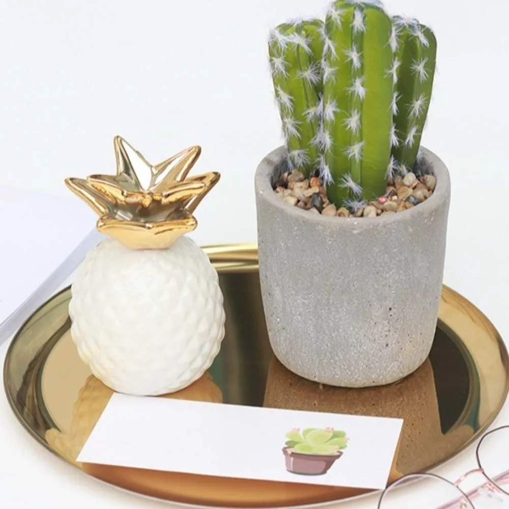 Tirelire ananas en céramique dorée objet décoratif et épargne_voghion.com