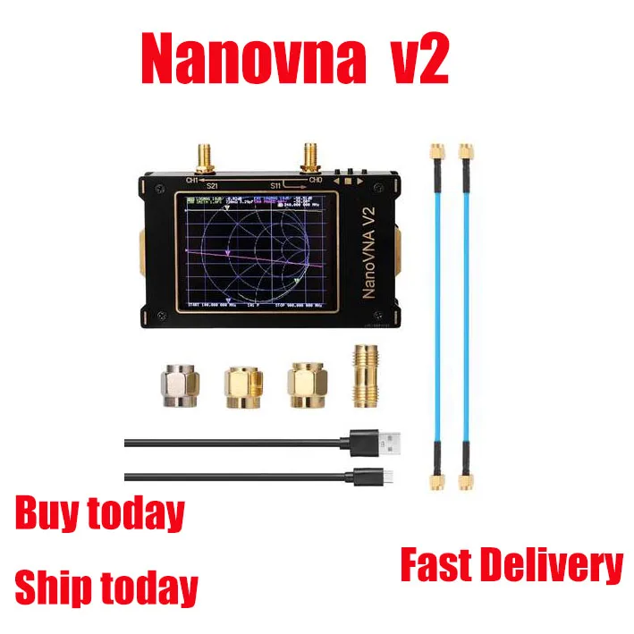 

Параметры NanoVNA V2 3G, Векторный анализатор сети, 3,2 дюйма, антенный анализатор коротких волн HF VHF UHF, измерительный Duplexer фильтр