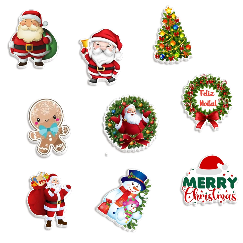 

30pcs/lot Christmas Theme Accessories for Bows Flatback Planar Resin DIY Craft Supplies Handcraft Materials