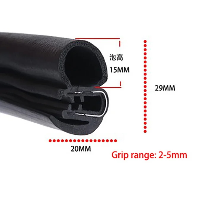 Durable U-Type Rubber Edge Guard - Anti-Collision & Waterproof Sealing Strip