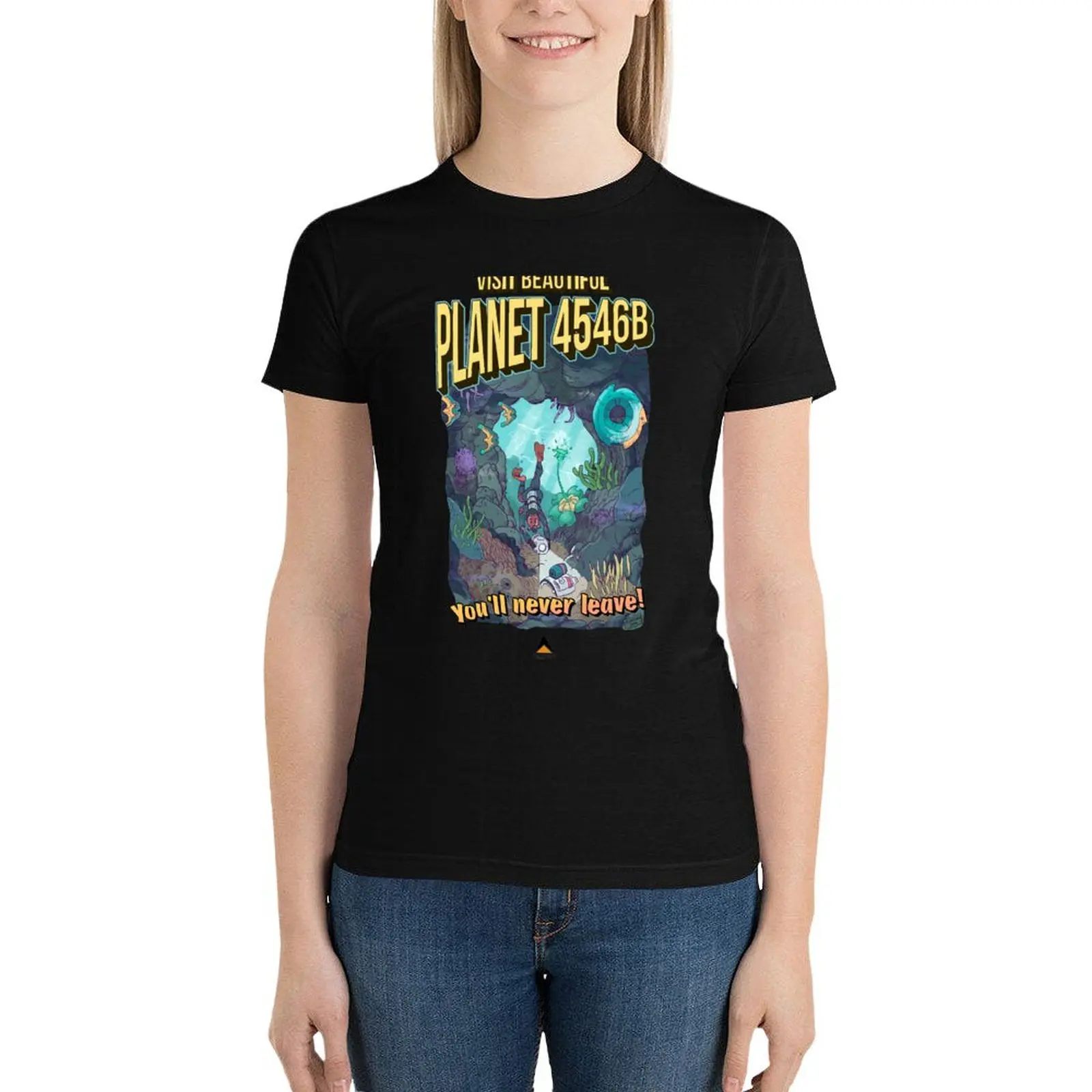 

Planet 4546B Tourism Advert T-Shirt shirts graphic tees hippie clothes Womens clothing