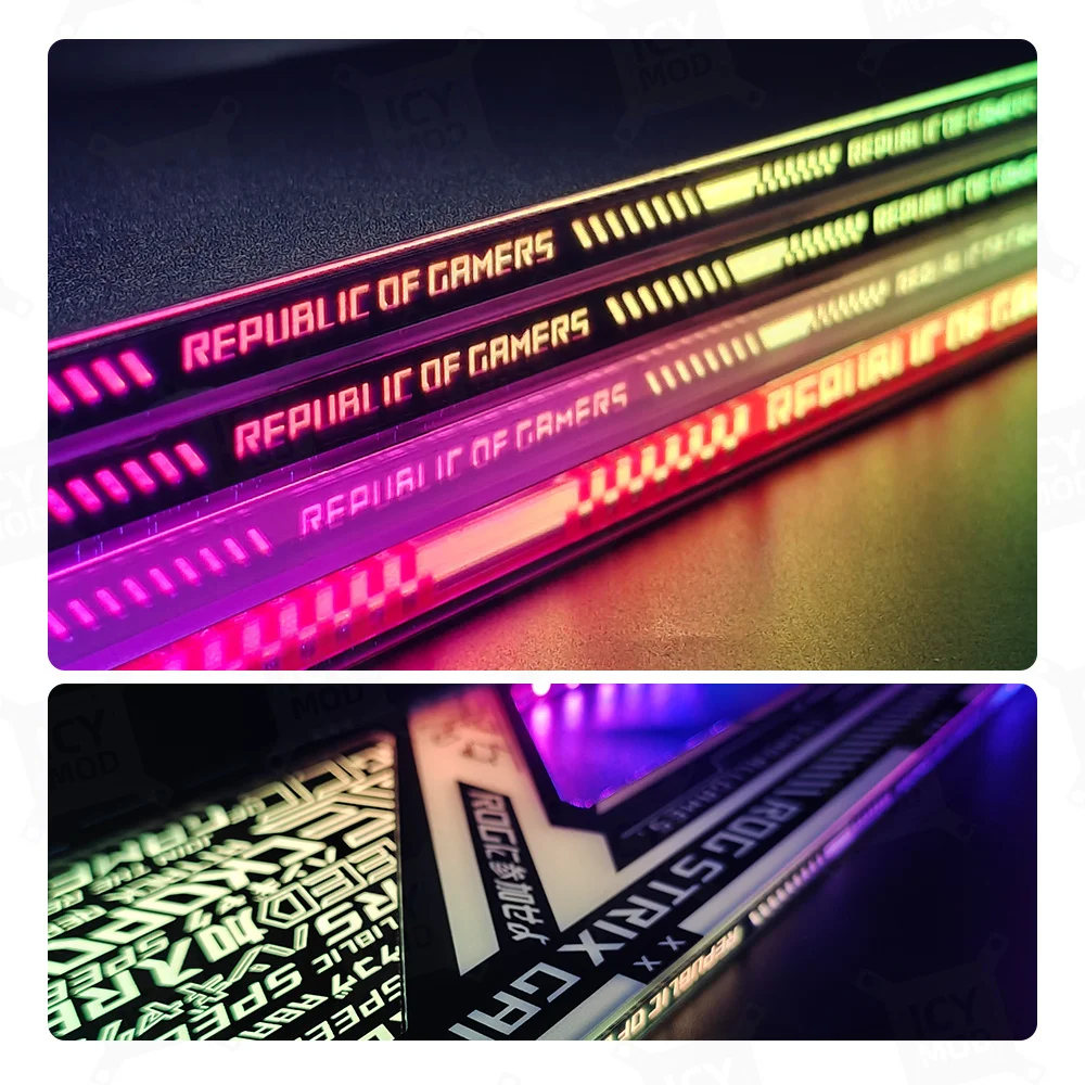 ASUS GX601 Case Lighting panel kit ARGB Laser Engraved Lighting Plate ROG Strix Helios Refit PC MOD Gabinete Shroud