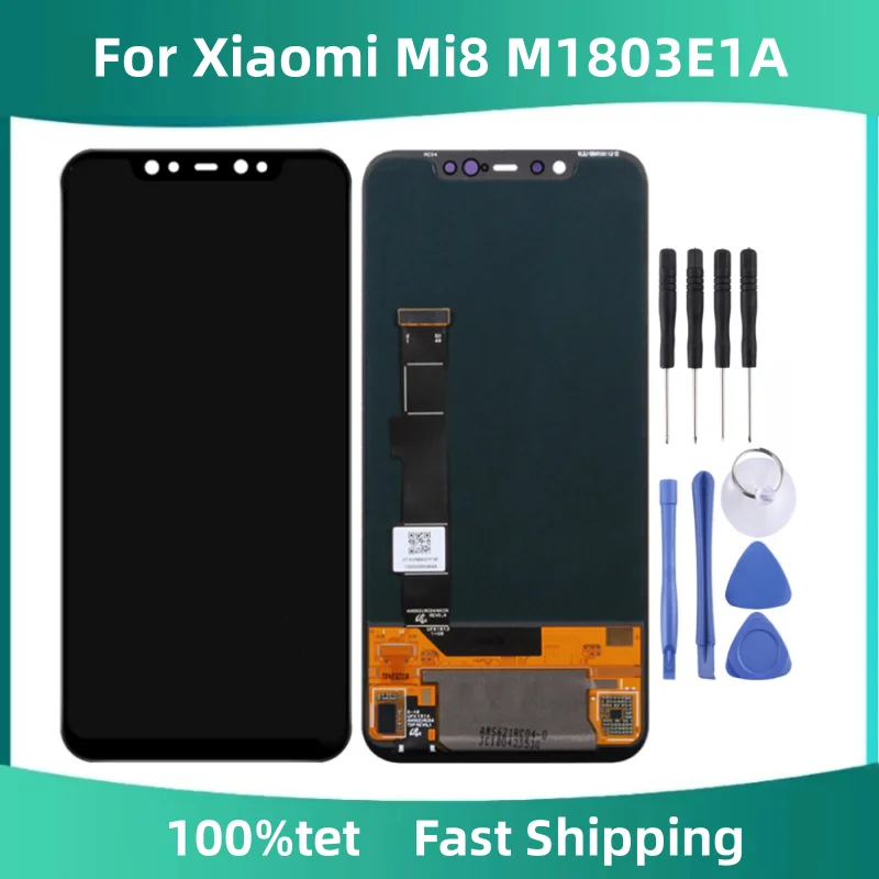 

AMOLED 6.21" For Xiaomi Mi 8 LCD With Frame For Display For Xiaomi Mi8 M1803E1A Screen Digitizer Replacement Parts