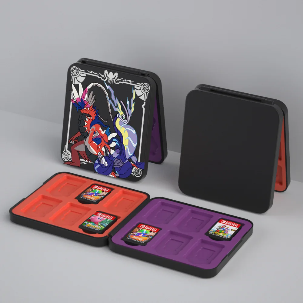 

Scarlet & Violet 12 in 1 Mini Storage Box For NS Switch Game Cartridge Case Organize and Collection For Nintend Gaming Card