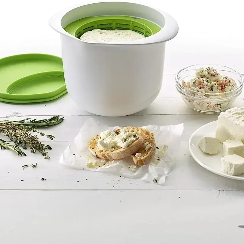 Microwave Oven Silicone Cheese Maker DIY Fresh Cheese Machine Cheese Whey Drain Filter Bucket with Cheese Recipe Kitchen Gadgets