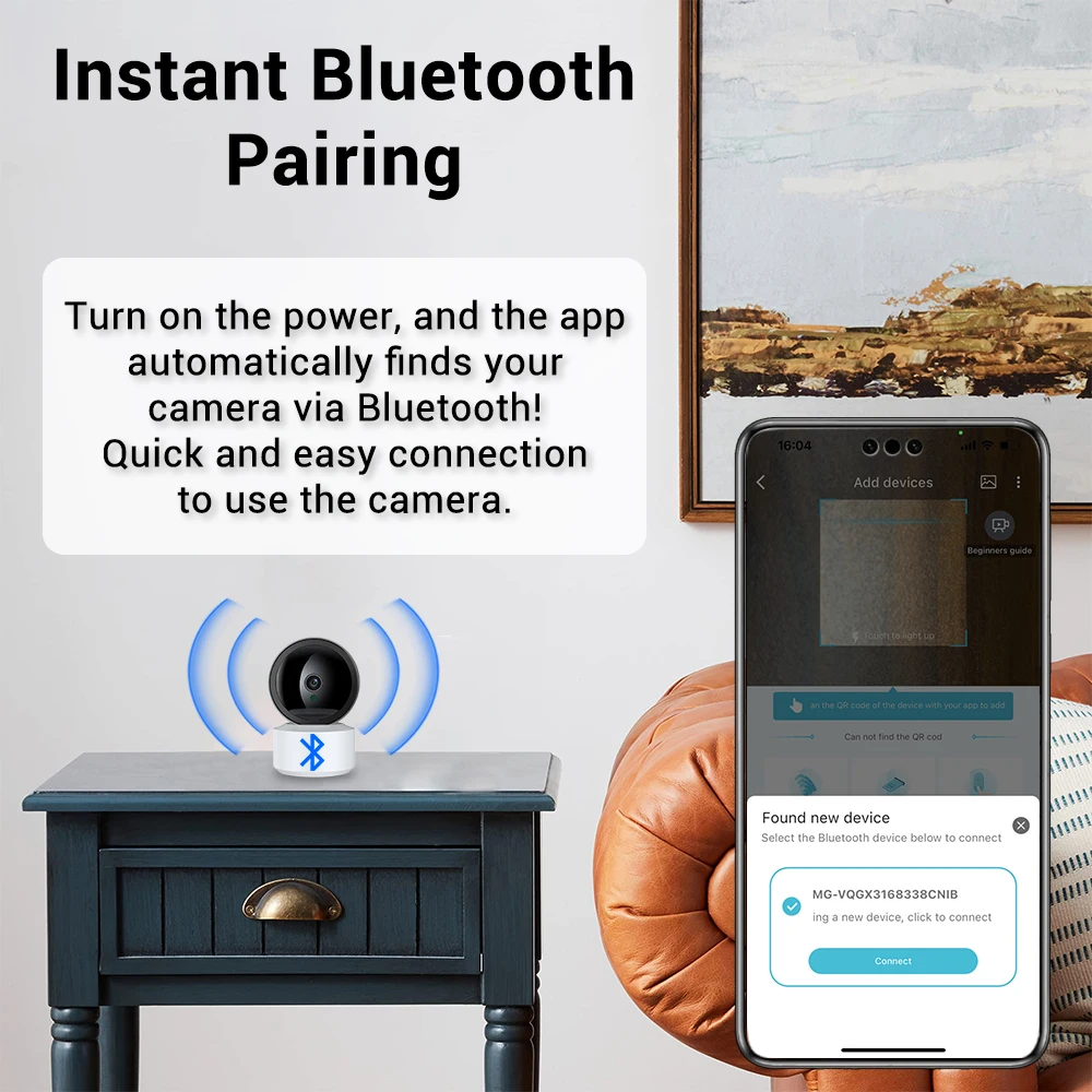 PEGATAH 5MP Wifi Indoor Smart Security Camera for Baby Monitor Dog Camera 4.0X Zoom Ultra Long IR Vision Distance O-Kam APP