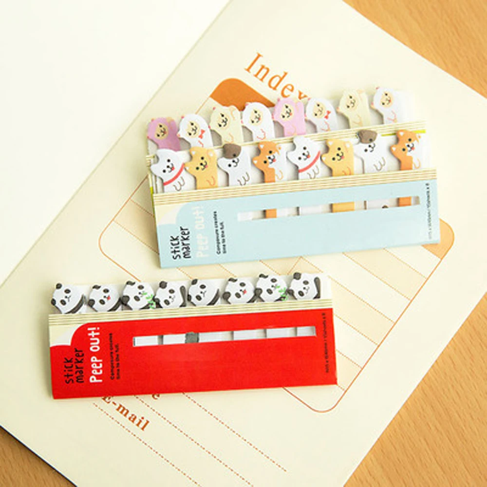 

School Supplies Cartoon Animals Planner Stickers Paper Stickers Note Paper Cat Panda Memo Pad Sticky Notes Bookmarks