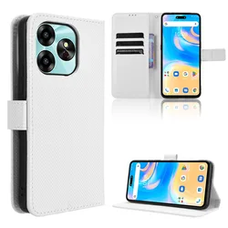Leather Book Cover with Card Stand and Protection for Blackview Color 6 (White)