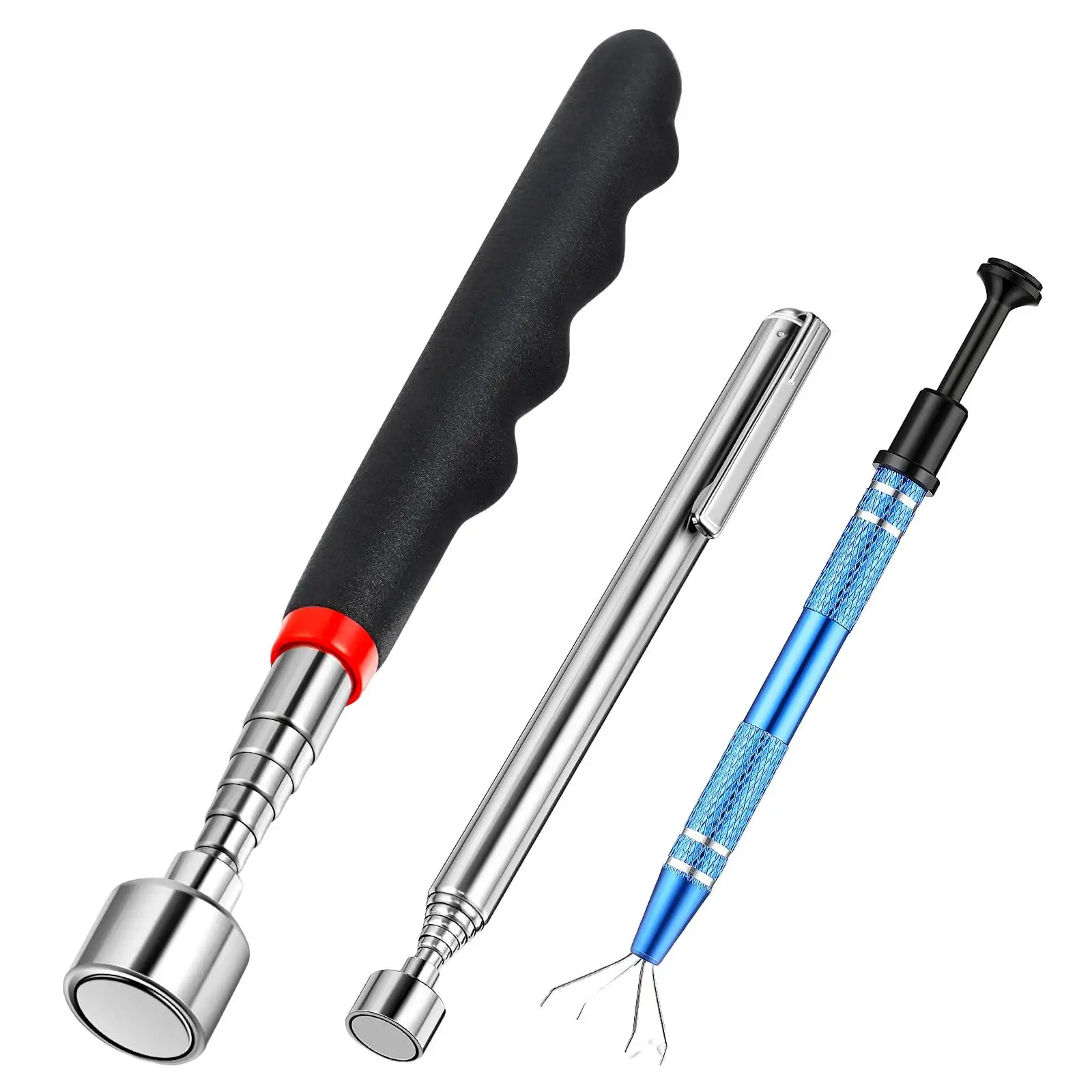 

3pcs / set Metal Magnetic Retractable Pickup Tool for Jewelry /Electronic Components / Grabbing Trash Pickup with Magnetic Bar