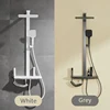 New Design Digital Display Shower System Bathroom Rainfall Temperature LED Shower Full Set Bathtub Waterfall Showers Faucet Suit 5