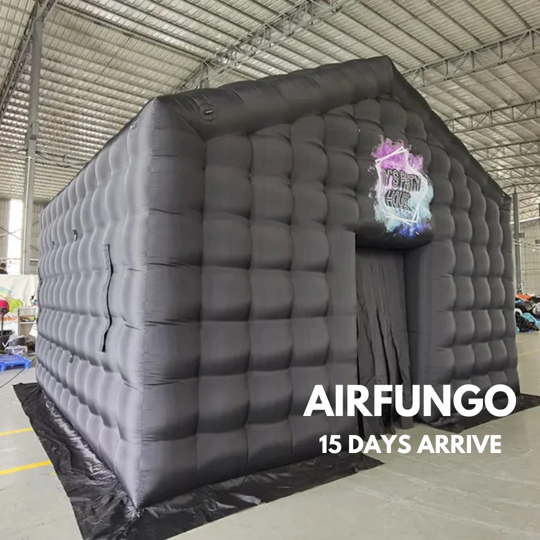 Black Inflatable Nightclub Dome Tent Wedding Cube Square Gazebo Event Big Portable Night Club Party Pavilion For Outdoor Use 5
