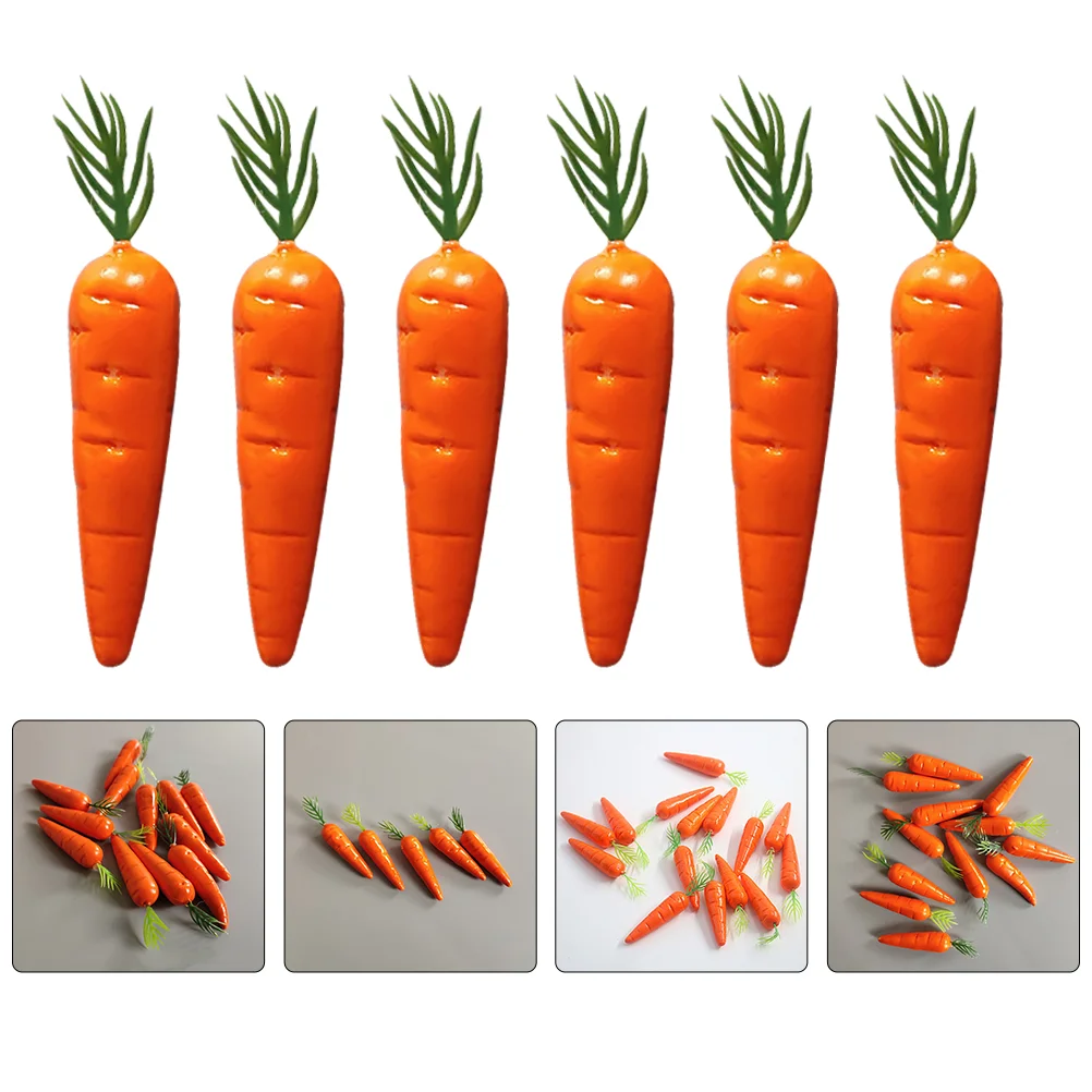 Carrot Carrots Fake Mini Easter Artificial Decor Simulation Vegetable