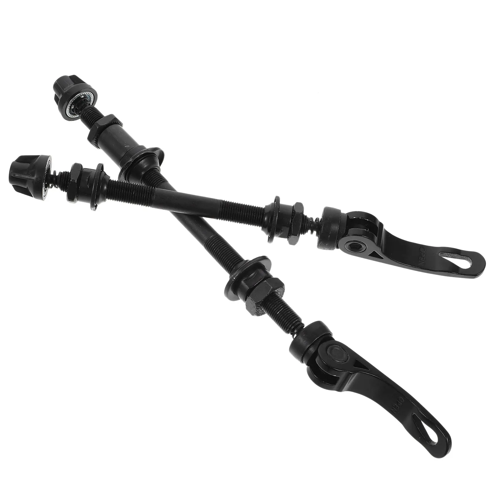 퀵 릴리스 허브 스큐어 세트 자전거 휠용 앞쪽 짧은/뒤쪽 긴 중공 샤프트, 강력한 합금 구조, 안정적인 장착