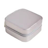 Travel Jewelry Case with Mirror,Mini Portable Jewelry Travel Organizer Small Jewelry Box for Bridesmaid Gift Travel Essential 1