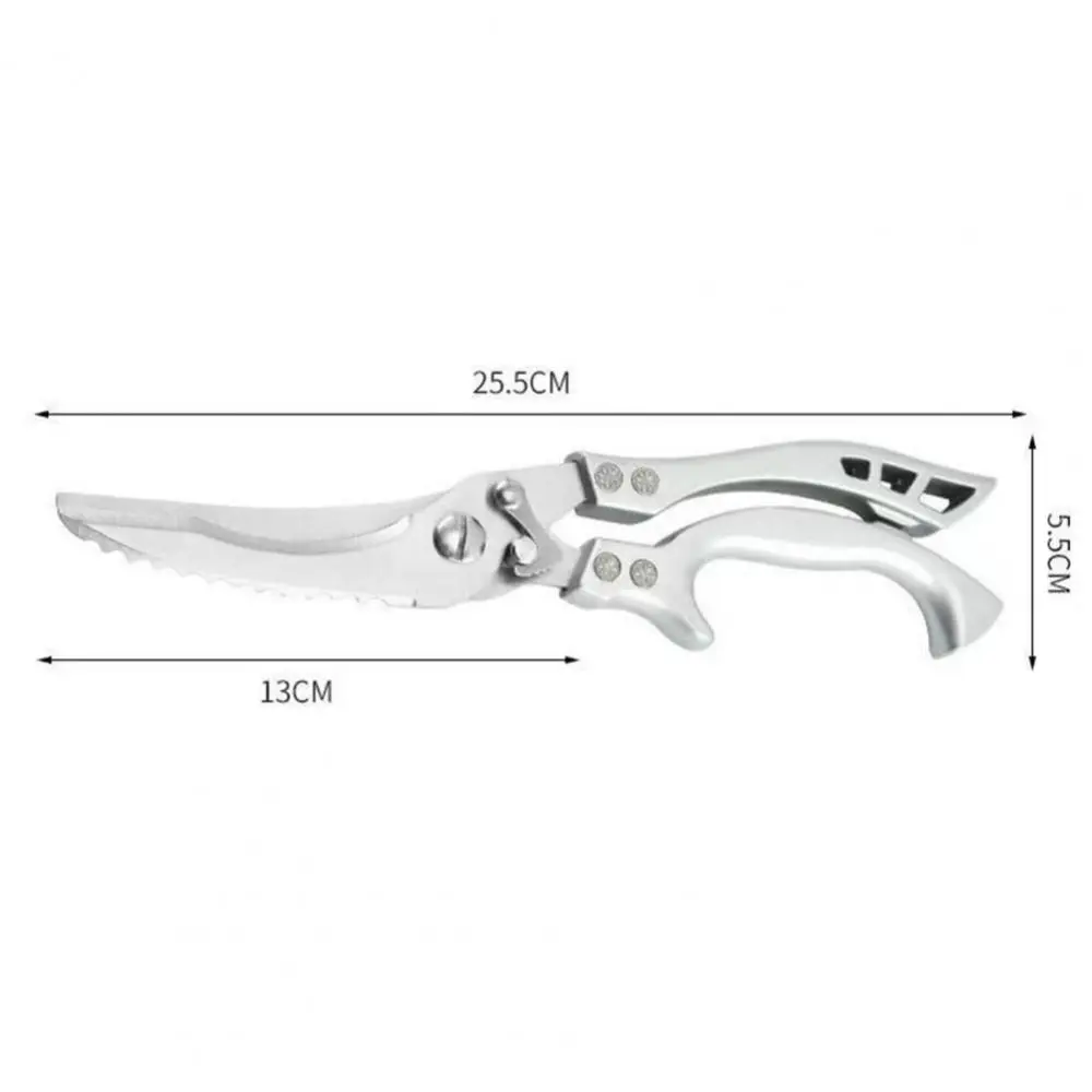 Stainless Steel Poultry Shears Spring Loaded Labor-saving Kitchen Shears Sharp Chicken Bone Kitchen Scissors Crab