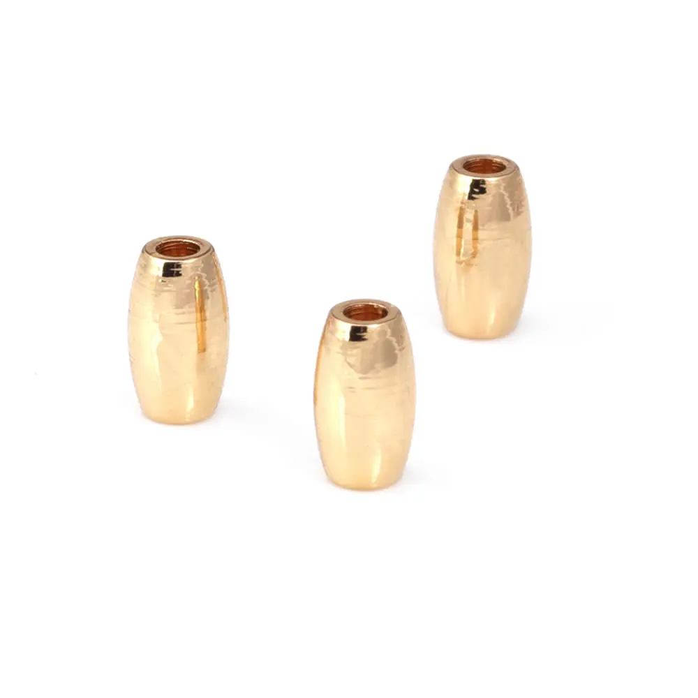 Cuentas de Brass Doradas de 18K Diseño Ovalado Cilíndrico Suministros para Hacer Joyería DIY - details 42