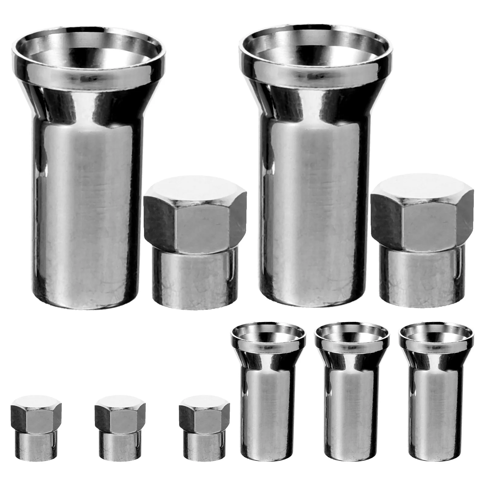 1 세트 고무 타이어 밸브 스템 캡 금속 커버 범용 자동차 트럭 먼지 방지 액세서리 알루미늄 합금 자동차 밸브 스템