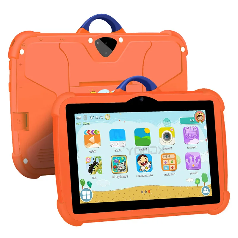 Tableta con cámara BOW de 7 pulgadas y nuevo diseño para niños, cuatro núcleos, 4 GB de RAM, 64 GB de ROM, WiFi 5G, regalo económico y sencillo para niños