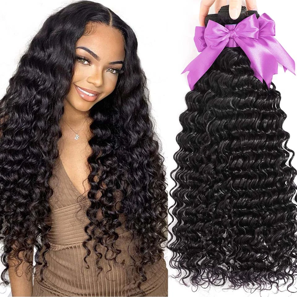 DeepWaveBundles3230inchHumanHairBundlesBrazilianHairWeave