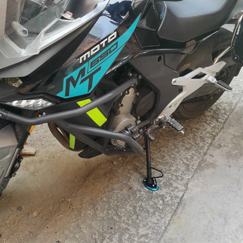 Enhanced Motorcycle Side Stand Extension Pad Bracket