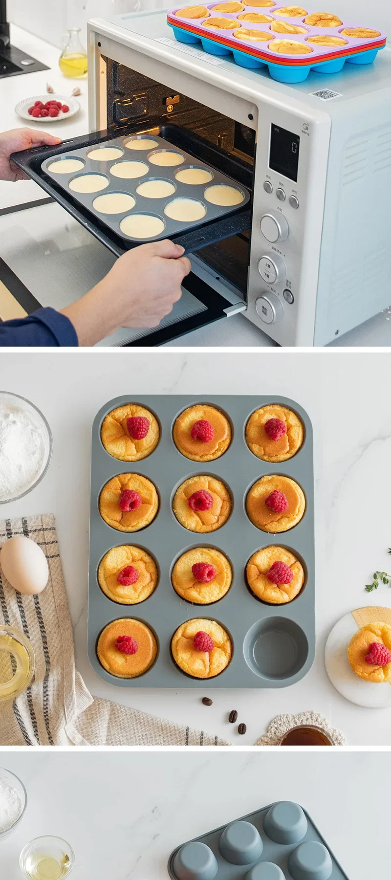 12-Hole Silicone Baking Mold – 3D Round Sphere Cake Pan, Chocolate, Muffin, Cupcake, DI... - SKU CCM01902 - UGI Packaging