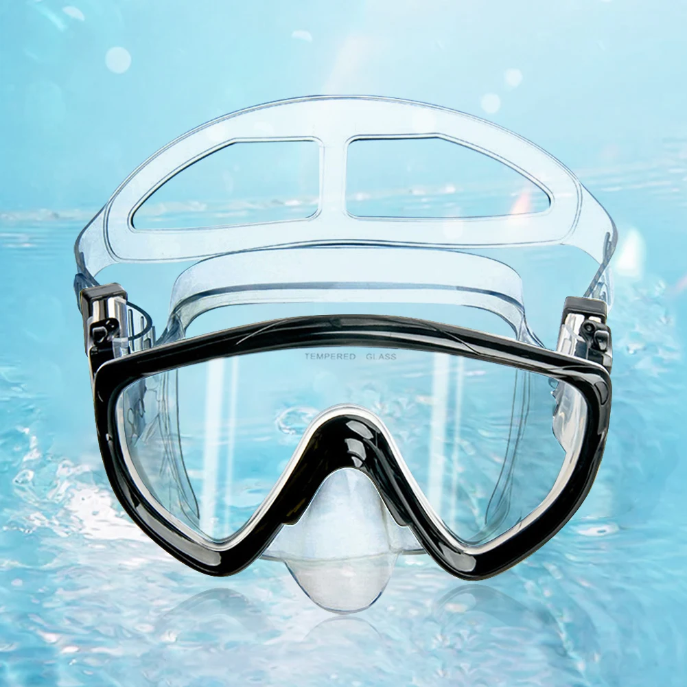 Scuba Diving Mask with Nose Cover Scuba Mask Silicone Skirt Snorkeling Wide View Swimming Goggles for Adults