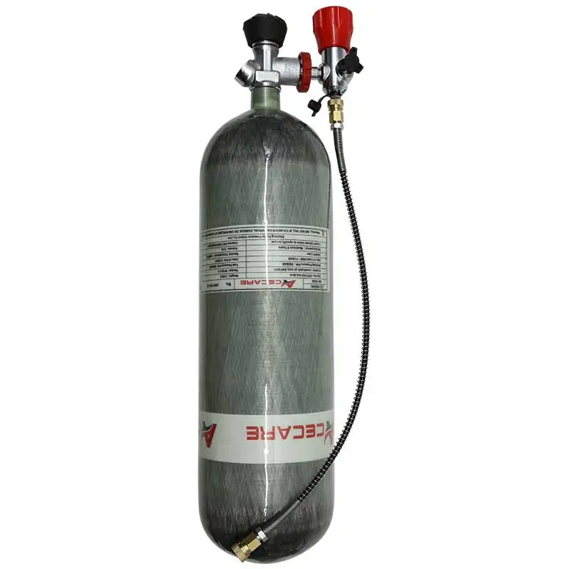 Acecare 6.8L High Pressure Scuba 4500psi Carbon Fiber Cylinder CE 300bar with Valve Filing Station for Diving Fire Safety