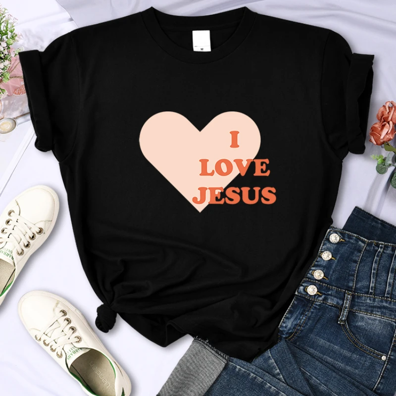 Женская футбольная футболка YUYIN с принтом «I Love Jesus Give Me Your Heart» в стиле хип-хоп