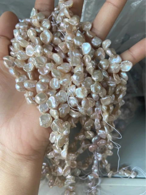 6-8mm Natural White Baroque Loose Wholesale Freshwater Pearl Strands Side  Hole Strap Chain - AliExpress